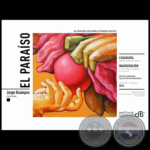 El Paraíso - Exposición de Jorge Ocampos - Miércoles 2 de Noviembre de 2016